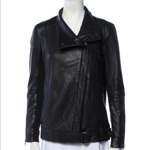 HELMUT LANG black leather motorcycle jacket
